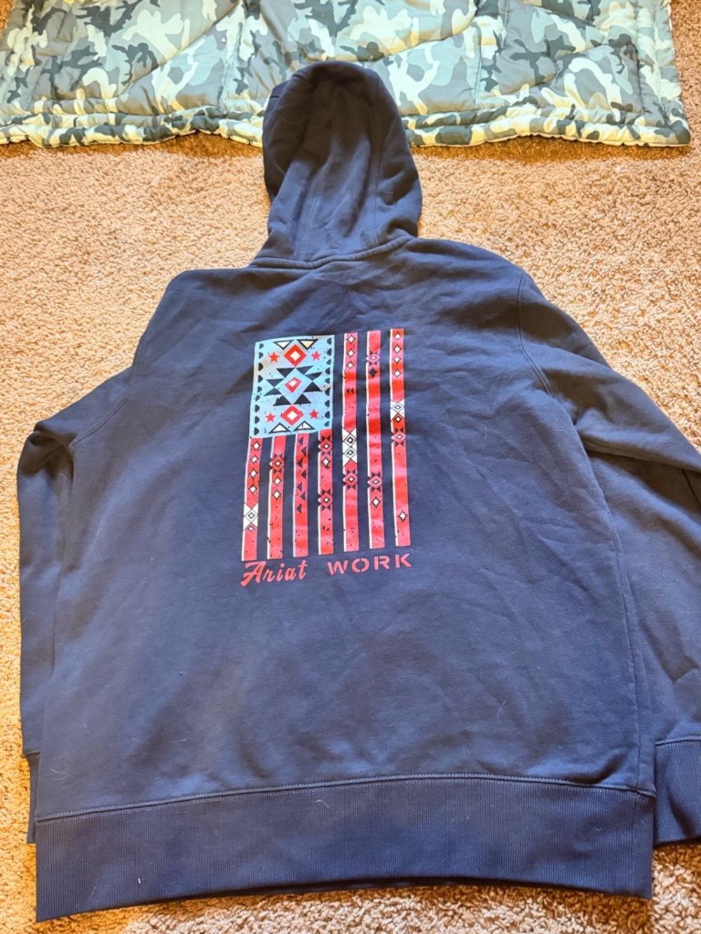 Ariat Women's Rebar Aztec Flag Graphic Hoodie NWOT